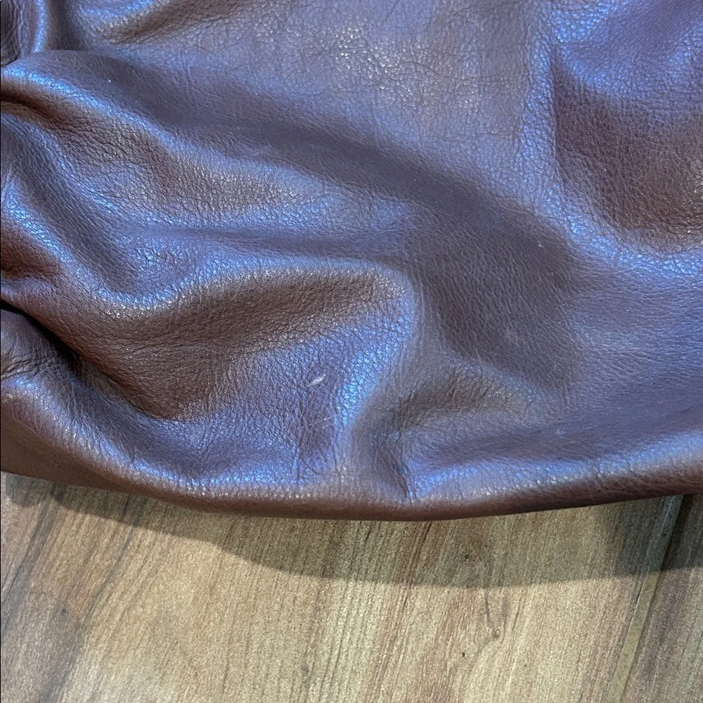 Michael Kors Woodside Satchel Leather Tote Bag Large Brown Gold Hardware